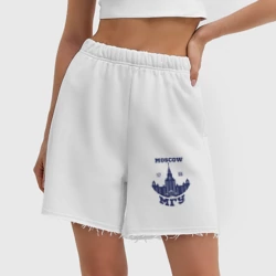 Женские шорты oversize футер хлопок Московский универ - МГУ - фото 2