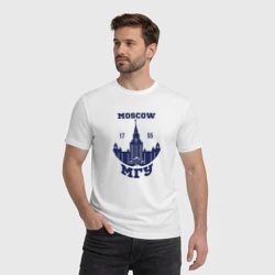 Мужская футболка хлопок Московский универ - МГУ - фото 2