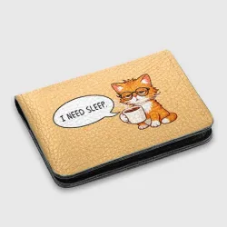 Картхолдер с принтом I need sleep - the red-haired cat