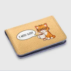 Картхолдер с принтом I need sleep - the red-haired cat