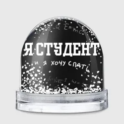 Игрушка Снежный шар Я студен - я хочу спать