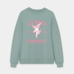 Мужской свитшот oversize без начеса хлопок Cupid University