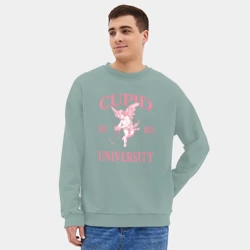 Мужской свитшот oversize без начеса хлопок Cupid University - фото 2