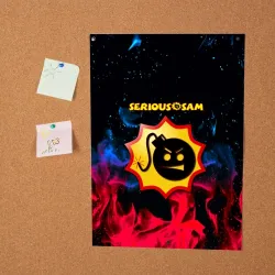 Постер Serious Sam neon flame - фото 2