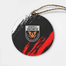 Деревянная игрушка круг State of Decay штрихи красок