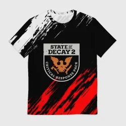 Мужская футболка 3D State of Decay штрихи красок
