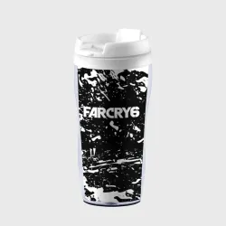 Термокружка-непроливайка Farcry 6 белые краски текстура