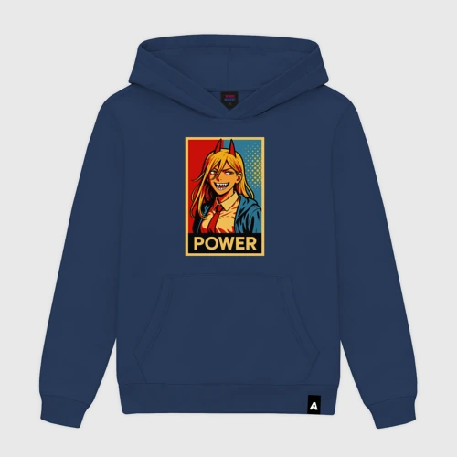 Мужская толстовка хлопок Power - Chainsaw man anime pop art
