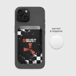 Картхолдер Magsafe магнитный Rust белые краски текстура - фото 2