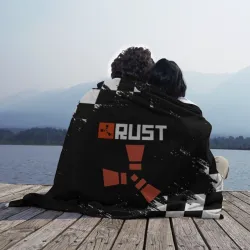 Плед 3D Rust белые краски текстура - фото 2
