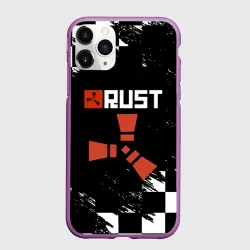 Чехол для iPhone 11 Pro матовый Rust белые краски текстура