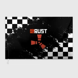 Флаг 3D Rust белые краски текстура