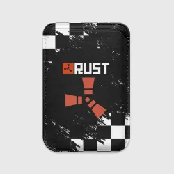 Картхолдер Magsafe магнитный Rust белые краски текстура