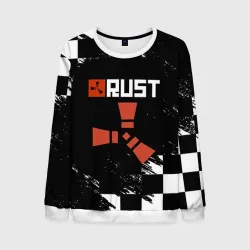 Мужской свитшот 3D Rust белые краски текстура