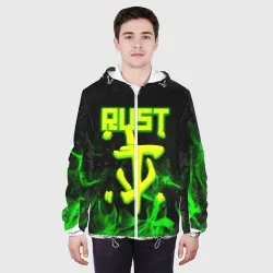Мужская куртка 3D RUST кислотный огонь - фото 4