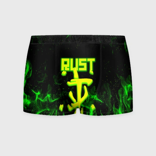 Мужские трусы 3D RUST кислотный огонь