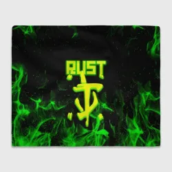 Плед 3D RUST кислотный огонь