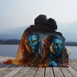 Плед 3D Джейк Салли и Нейтири - пламя и пепел - фото 2
