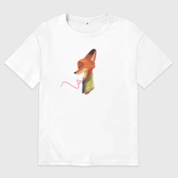 Мужская футболка хлопок Oversize Ник - Зверополис