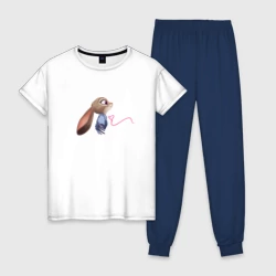 Женская пижама с белой футболкой хлопок Джуди из Зверополиса