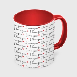 Кружка с полной запечаткой Узор я люблю тебя