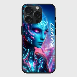 Чехол силиконовый для Apple iPhone 15 Pro Мax матовый Neytiri's granddaughter - cyberpunk Avatar 7