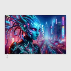 Флаг 3D Neytiri's granddaughter - cyberpunk Avatar 7