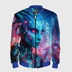 Мужской бомбер 3D Neytiri's granddaughter - cyberpunk Avatar 7