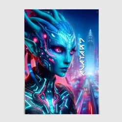 Постер Neytiri's granddaughter - cyberpunk Avatar 7
