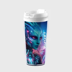 Термокружка-непроливайка Neytiri's granddaughter - cyberpunk Avatar 7