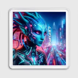 Магнит 55*55 Neytiri's granddaughter - cyberpunk Avatar 7