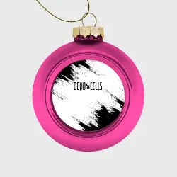 Ёлочный шар стеклянный/пластиковый Dead Cells краски текстура штрихи