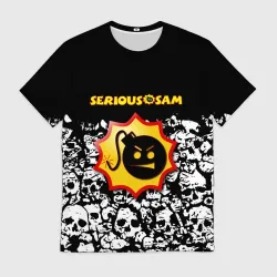 Мужская футболка 3D Serious Sam skull