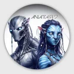 Круглый коврик для мышки Avatar 7 - cyberpunk fantasy