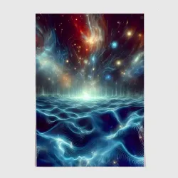 Постер Неоновая космическая фантазия