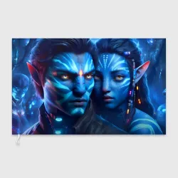Флаг 3D Neytiri's granddaughter with boyfriend - cyberpunk Avatar 7