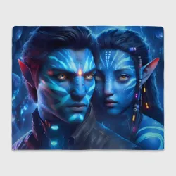 Плед 3D Neytiri's granddaughter with boyfriend - cyberpunk Avatar 7