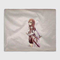 Плед 3D Юки Асуна  на белом фоне