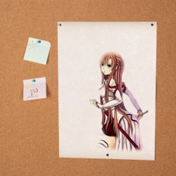 Постер Юки Асуна  на белом фоне - фото 2