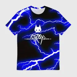 Мужская футболка 3D Stray молнии шторм