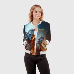 Женский бомбер 3D Neytiri and Jake Sully - Avatar 3 fire and ash - фото 2