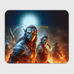 Прямоугольный коврик для мышки Neytiri and Jake Sully - Avatar 3 fire and ash