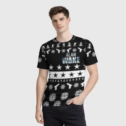 Мужская футболка 3D Alan wake зима - фото 2