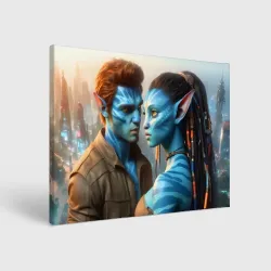 Холст прямоугольный Granddaughter of the Neytiri with her boyfriend