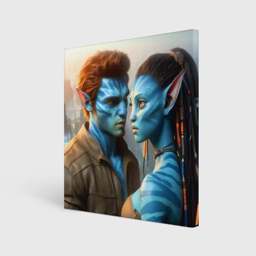 Холст квадратный Granddaughter of the Neytiri with her boyfriend