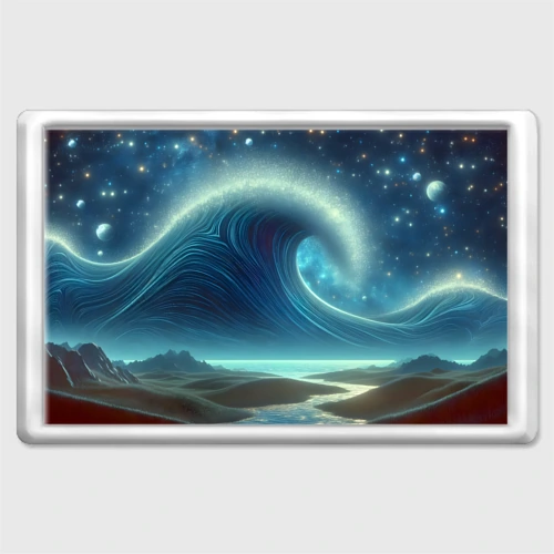 Магнит 45*70 Space wave - neon glow