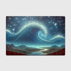 Головоломка Пазл магнитный 126 элементов Space wave - neon glow
