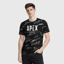 Мужская футболка 3D Apex legends автографы гейм - фото 2