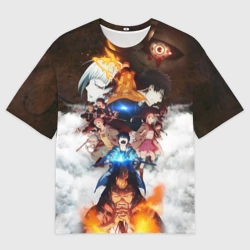 Женская футболка oversize 3D Blue Exorcist герои