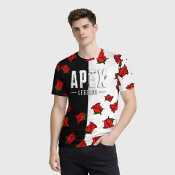 Мужская футболка 3D Apex legends rose - фото 2